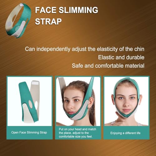 Image of Silicone V Face Mask For Face Lift | Facial Slimming Bandage For Chin & Cheek | Double Chin Reducer For Women & Men | Skin Tightening Belt For Slim Lift, 1 Count (Multi)