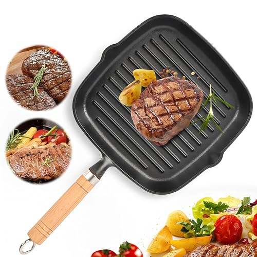 RIIPOO Square Cast Iron Pan