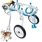 HobeyHove Cochecito Para Perros Ajustable de 4 Ruedas, Silla de Ruedas Con Soporte Completo, Para Ayudar a Las Mascotas Con Enfermedades de Las Piernas a Recuperar la Movilidad (7 modelos)(XL)