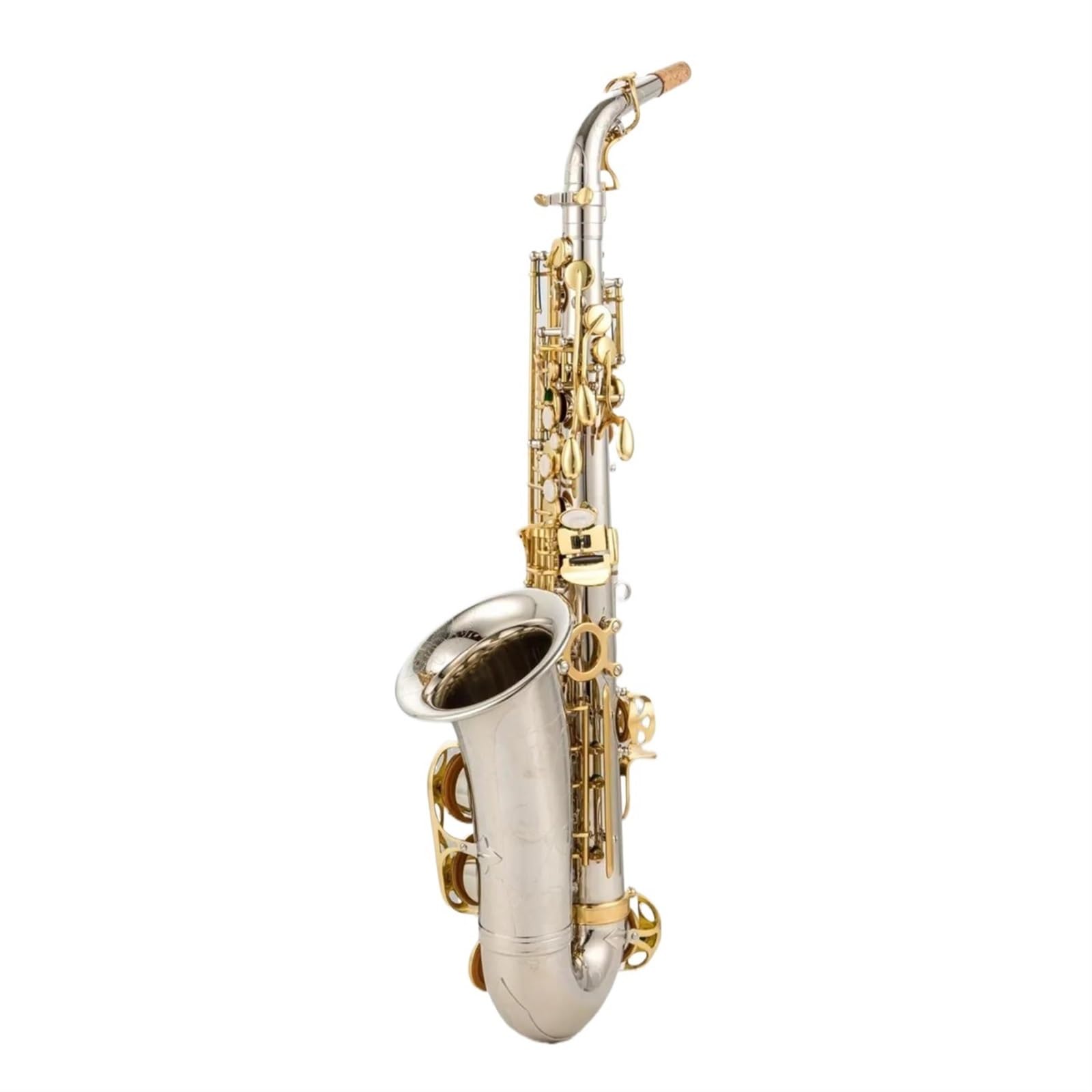 Saksofon Saksofon Altowy Eb Tone Posrebrzany Złoty Klucz Saksofon Profesjonalny Instrument Muzyczny Z Ustnikiem W Obudowie (Color : High-end bag)