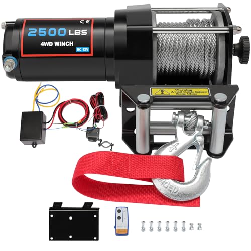 Winch eléctrico 2500LBS con control remoto inalámbrico miniatura 1