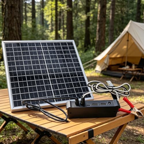 Panel solar monocristalino de 12 W de alta resistencia con conector CC 5