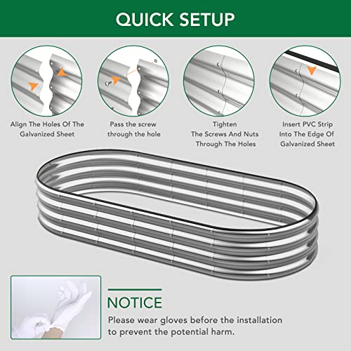 Ezioss Raised Garden Bed - Aluzinc Planter Box For Outdoor Gardening And Planting, Ideal For Plants And Vegetables #TOP4