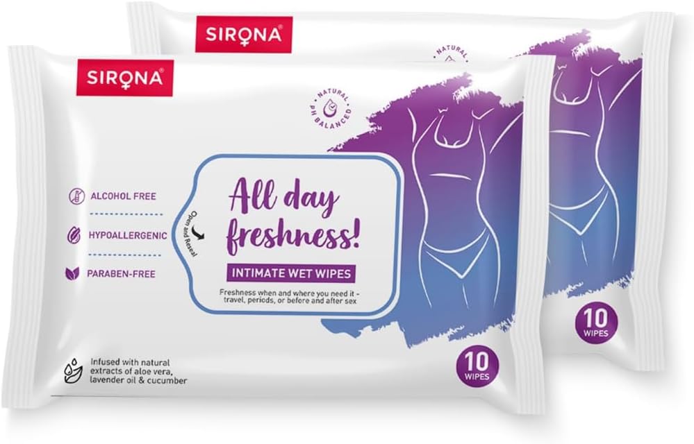 Intimate Wet Wipes - 10 Wipes, Pack Of 2