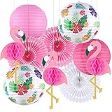 Calidad Premium Reciclable- Nuestro conjunto de decoraciones para fiestas brillantes y alegres hechas de papel de seda de primera calidad. Más papel más grueso hace que nuestras decoraciones para fiestas Flamenco sean más exclusivas y de mejor calidad que otras. Cada accesorio está equipado con un cordón en la parte superior, la linterna incluye un gancho para colgar fácilmente.