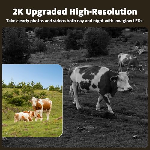 usogood 4G LTE Cellular Trail Camera Solar Powered with 32GB Memory and Unlimited Traffic Package SIM Card, Pan-Tilt 355° View and 2K HD Wildlife Camera with Night Vision Motion Activated Waterproof - Image 5