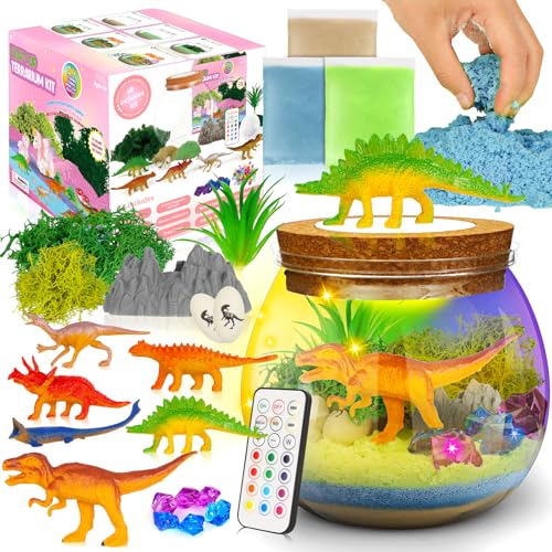 Tywop Unicorn Terrarium Kit with Color-Changing LED Lights & Remote