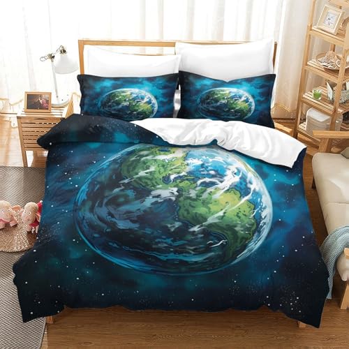 Housse de couette hypoallergénique douce pour lit simple 140x200