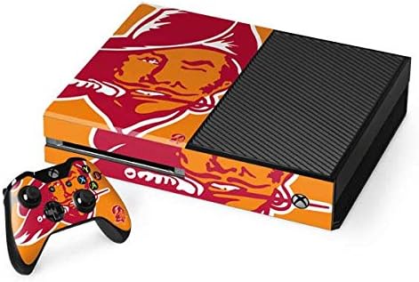 Skinit Decal Gaming Skin Compatible with Xbox One Console and Controller Bundle - Officially Licensed NFL Tampa Bay Buccaneers Retro Logo Design