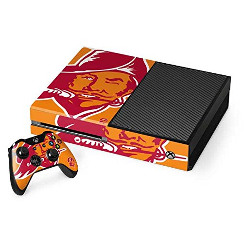 Skinit Decal Gaming Skin Compatible with Xbox One Console and Controller Bundle - Officially Licensed NFL Tampa Bay Buccaneers Retro Logo Design