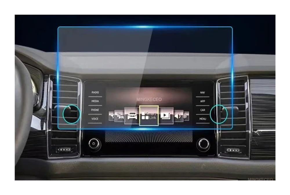 Protection d'écran voiture Skoda anti-rayure film verre trempé Kodiaq Karoq 2019