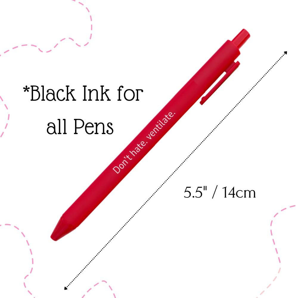 10PC Respiratory Therapist Pens Funny Motivational Quotes Medical Writing Supplies Lung Care Accessories Healthcare Humor Gifts Set For Medical Department RT Pulmonary Specialist Pulmonologist CRT