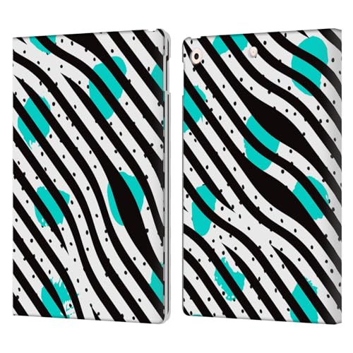 Housse iPad 10.2 Haroulita Zebra Points avec support et fentes cartes