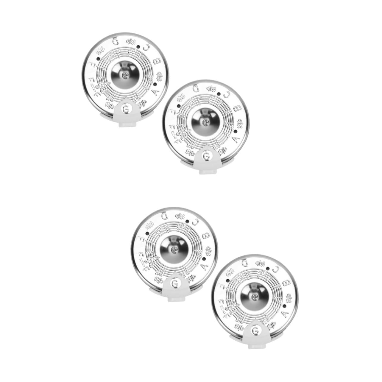 HEMOTON 4 Stück 13 Stimmgerät Feinabstimmung Akustikgitarre Auto Aschenbecher Gitarre C 13 Noten Tonhöhe Pfeifengitarre Stimmwerkzeug Bassgitarre Taschentrompete Silber