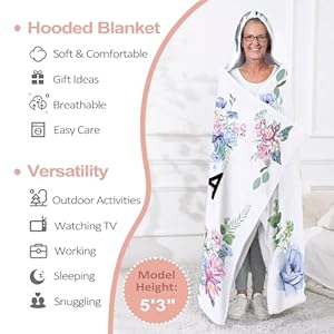 Mothers day grandma gifts gift for grandma wearable blanket great grandma hoodie blanket from grandkids thoughtful grandma hooded blanket 47×72 in for birthday grandparents day christmas  urban country home decor