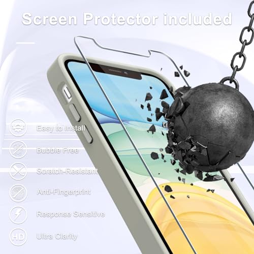 Image of for iPhone 12 Pro /iPhone 12 Case, Matte Magnetic Case, Titanium Gray | Fit for Magsafe, Screen Protector Included, Matte Translucent Frosted Slim Shockproof Protective Phone Cover
