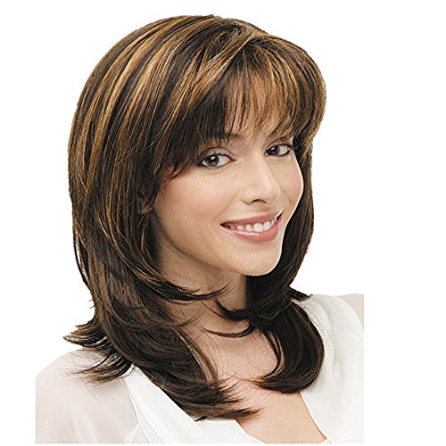 Royalfirst Damen Perücke lange lockiges Haar Perücke Cover