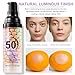 3 in 1 Color Correcting Serum, SPF Primer for Face Before Makeup, Sunscreen One Step Makeup Primer,SPF 50 PA+++ Isolation Cream,Color Correcting Facial Serum Oil Control & Moisturizing