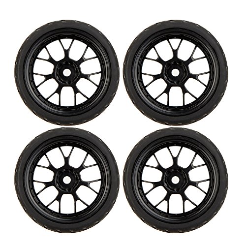 KKmoon 4Pcs alta Performance 1/10 Rally carro jante e pneu 20101 para Traxxas Tamiya HPI Kyosho RC c