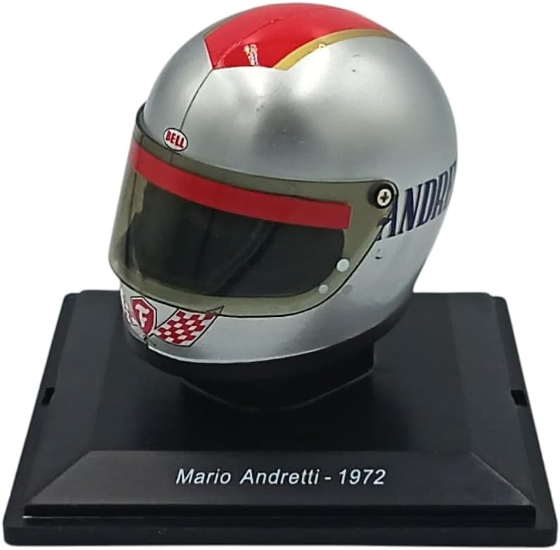 OPO 10 - Formula 1 Helmet Compatible with Ferrari F1: Mario Andretti Scuderia Ferrari #3 1972-1/5 Scale Spark - CAS42