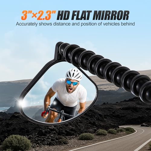 Enhon Bike Helmet Mirror with Reflector