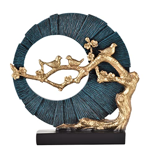 Ceckque Bird Statue Sculptures Home Decor Clearance Modern Unique Blue Gold Accents Home Decorations For Living Room Bedroom Entryway Table Figurines Accessories #TOP7