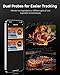 Wireless Meat Thermometer with App Control, 600FT Bluetooth Range, Dual Probes & 6 Sensors, 0.5S Instant Read, LCD Display, IP67 Waterproof Real-Time Monitoring & Smart Alerts for BBQ, Grill, Oven