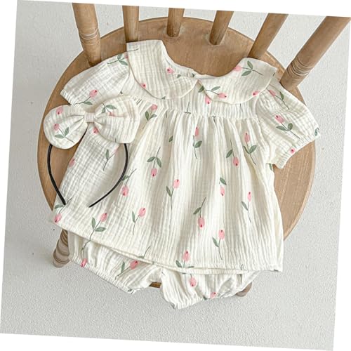 Combinaison courte tulipe pour bébé ensemble d'été respirant