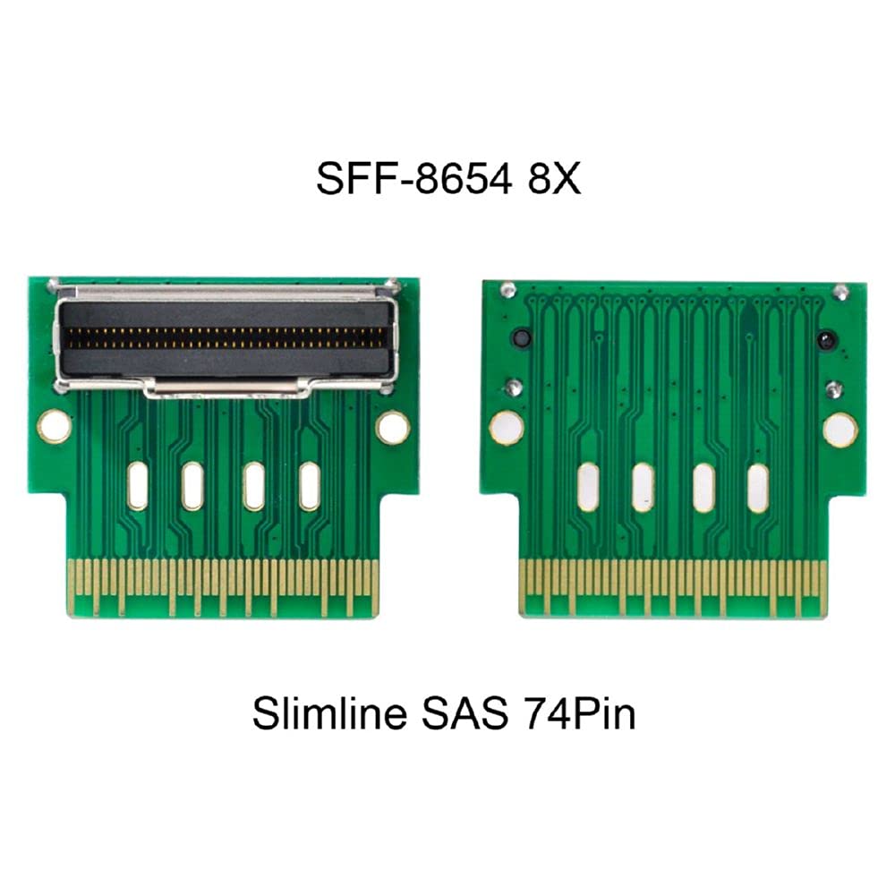 Amazon.com: cablecc PCI-E Slimline SAS 4.0 SFF-8654 8i 74pin to
