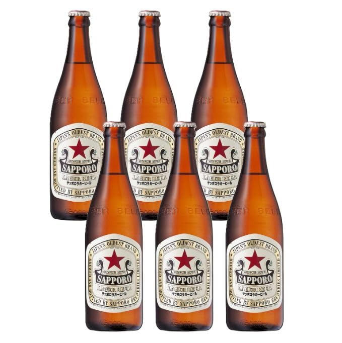 Amazon.co.jp: サッポロ ラガー 中瓶 500ml×6本 [ 日本 サッポロビール