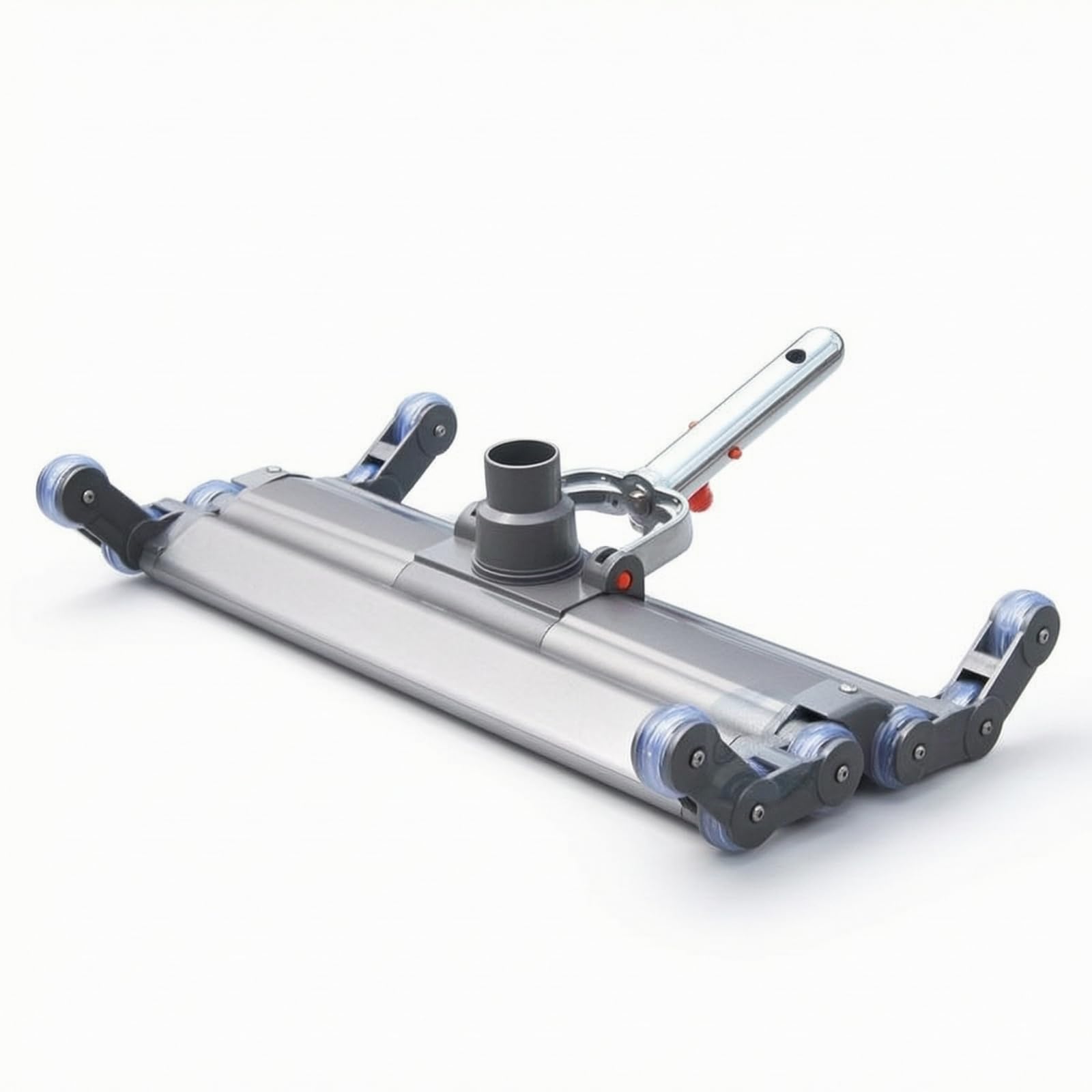 Testa Aspiratore Piscina Robusta Scopa Rettangolare con Rulli Guida Spazzola con Canali di Pulizia Testa Pulente con Innesto Standard Corpo Misto