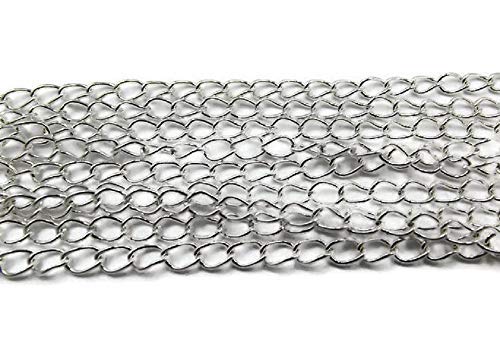 10 M chaîne à maillons plaqué argent 5 x 3 mm Cover