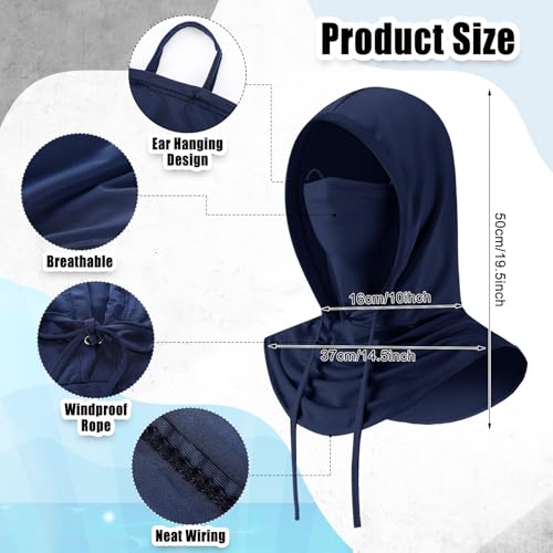 Image of Frienda Balaclava Ski Mask and Arm Sleeves Sun Protection Hood Breathable Full Head Mask Face Cover for Men Women