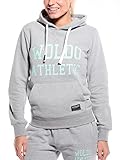 Woldo Athletic Damen Hoodie Kapuzenpullover Pullover Sweatshirt Slim Fit (M, Gretzky/grau/Mint)