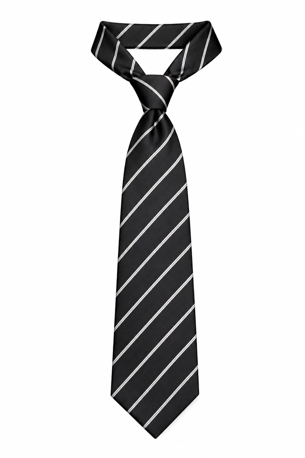 random stripe Classic Diagonal Stripe Tie – Silk Feel Formal Neck Tie for Office & Daily used-picture-0