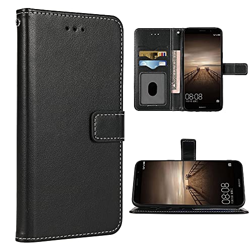 Fdcwtsh Compatible With Huawei Mate 9 Wallet Case Wrist Strap Lanyard Leather Flip Cover Card Holder Stand Cell Accessories Folio Purse Phone Cases For Hwauei Mate9 Mha-L29 Women Men Black #TOP2