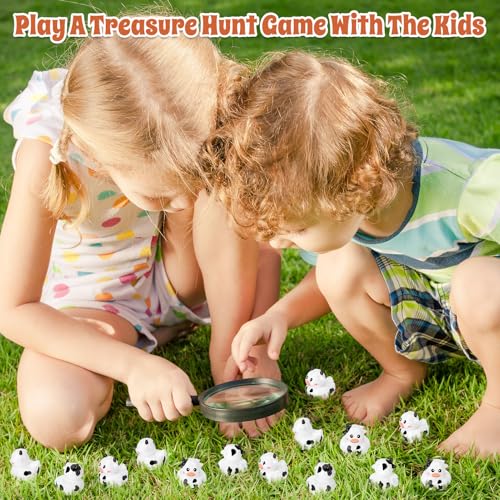 Image of 50 Pcs Cow Ducks Toy Figures, Mini Cow Resin Ducks Bulk, Tiny Cows Figurine Dress up Duck Toy for Party Favors (Cow)
