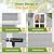 Greesum 5x4FT Plastic Outdoor Storage Shed, Resin Shed with Floor and Window, Tool Sheds with Lockable Door and Vent, for Garden, Garage, Lawn, Backyard, Light Gray