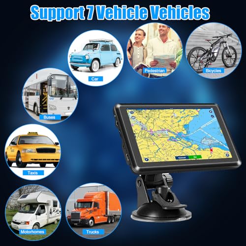 9 inch UK Sat Nav for Car, Truck Sat Navs Car GPS Navigator, Navigator Device, Lifetime Free Updates, Support Postcode Search and Voice Guidance, Speed Camera Alert, Lane Guidance Assist, POI - Image 7
