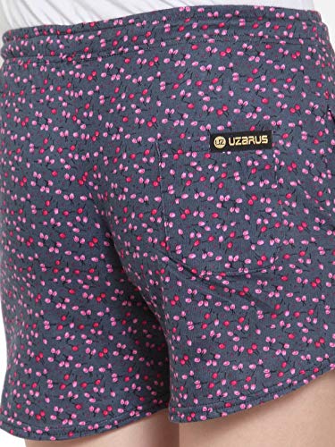 Image of UZARUS Women's Cotton Sleep Night Wear Printed Shorts - Pack of 2