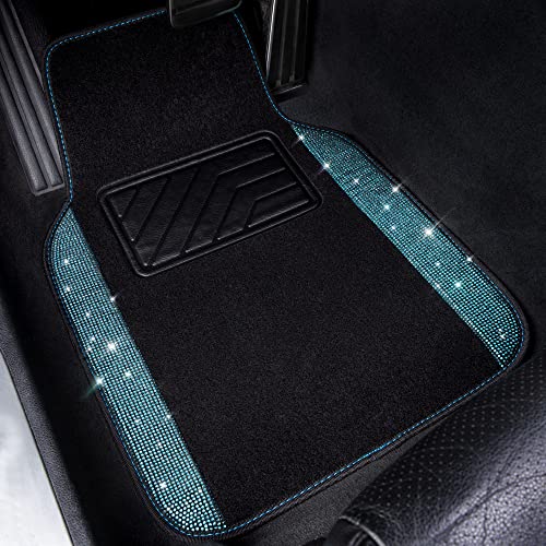 image for CAR PASS Bling Rhinestones Diamond Waterproof Car Floor Mat, Crystal S