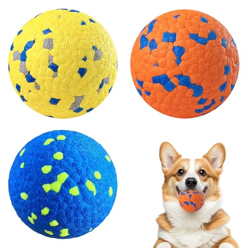 Dog Balls, Chew Toy Tennis for Aggressive Dogs, Interactive Toys for Tossing and Catching, Lightweight Toys That Float on Water, Balls for Large/Medium/Puppies Dogs