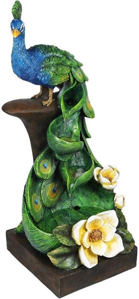39" Peacock Fountain with LED Light