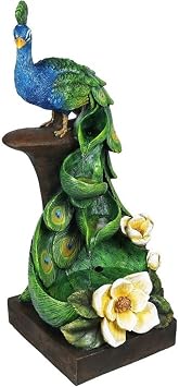 39" Peacock Fountain with LED Light