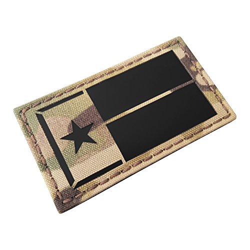 Infrared IR Texas Lone Star Flag 3.5x2 IFF Tactical Morale Fastener Patch (Multicam)