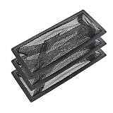 Contenu de l'emballage : vous recevrez 3 pièges noirs fabriqués à partir de maille polyester avec cadre en PVC, offrant une solution pratique pour la filtration de l'air domestique sans bloquer la circulation de l'air comme certains pièges en plastique ou tampons filtrants