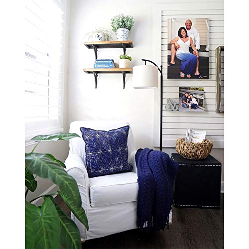 Brightech Montage LED Floor Lamp – Modern Floor Light for Living Rooms & Office, with Arc Hanging Shade – Standing Lamp for Bedroom Reading, Mid-Century Pole Lamp for Farmhouse Style - Black - Thumbnail 6