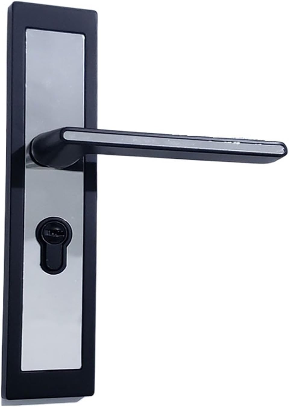 Modern Simple Acrylic Split Lock zinc Alloy Indoor Black Bedroom Room Wooden Door Lock Silent Magnetic Lock(Large 50 Magnetic)