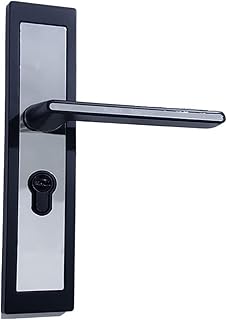 BTYKUYOO Cerradura de Puerta de Madera Moderna y Sencilla de acrílico con división de aleación de Zinc for Interiores de Dormitorio, Cerradura magnética silenciosa de Color Negro(Large 50 Magnetic)