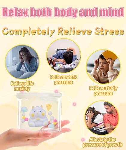 Image of Squishy Toy, Taba Squishy, Squishy Biscuit Squishy Fidget Toys Fufu Taba Stress Ball Squeeze Toys Anxiety Relief for Women /Men Stocking Fillers Birthday Gifts163 (White)